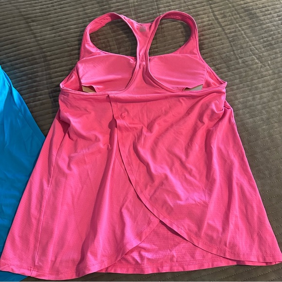 Victoria’s Secret VSX Sport Blue Pink Racerback Tank Tops - Picture 7 of 10